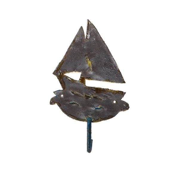 Metal Sailboat Wall Hook Coat Towel 7.75" - Picture 4 of 4